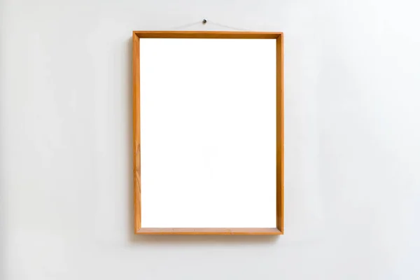 Blank empty frame in art gallery. Museum exhibition white clipping path