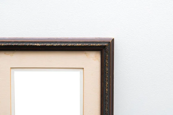 Blank empty vintage frame in art gallery. Museum exhibition white clipping path