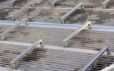 Çimento merdiven, beton yapı açık havada. İnşaat Sanayi