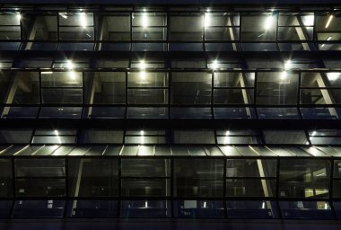 gece, modern mimari, iş, boş sınıf ofis windows