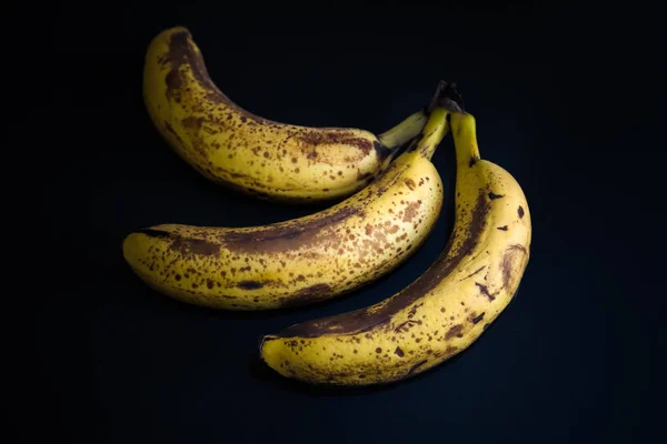 Top View Brown Spotted Bananas Banana Dark Black Spots — Stock Photo, Image