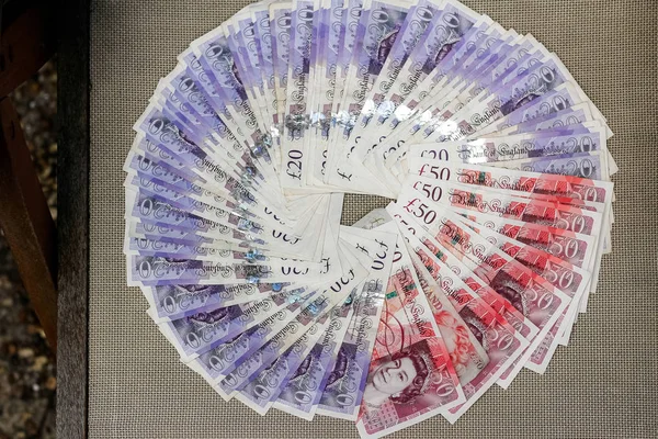 Londres Reino Unido Enero 2019 Libras Esterlinas Papel Moneda Sobre — Foto de Stock