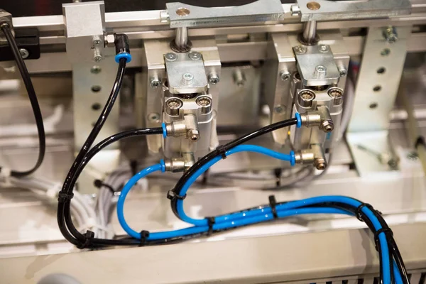 Kabel Sieciowy Łączący Włącznik Rdzeń Sieci Regulator Mocy Maszyny Kablami — Zdjęcie stockowe