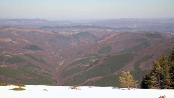 Fonte Des Paysages Neige Dans Les Montagnes Printemps Beklemeto Stara — Video