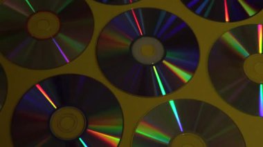 Vintage CD veya DVD disk arka plan, eski daire diskler veri depolama için kullanılan, paylaşmak film ve müzik
