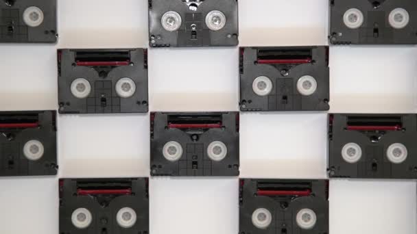 Mini Cassette Vintage Utilisée Pour Filmer Une Journée Modèle Petites — Video