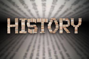 Tarih metni ve arka planda açık bir kitap. Eğitim ve öğrenim. Okula geri dön.