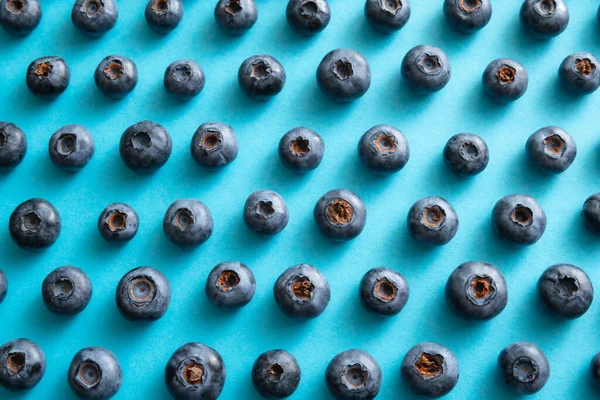 Blueberry Pattern Blue Background Ripe Blueberries Texture Close — Stock Photo, Image