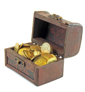 Chest of coins clipart