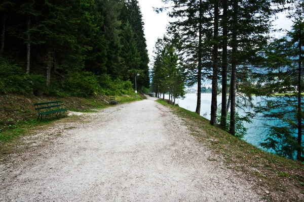 Cores Bonitas Lago Auronzo — Fotografia de Stock