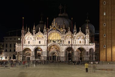 Bulutlu gece Venedik, İtalya.