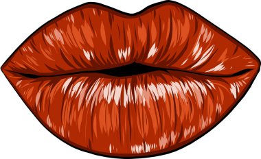 Kırmızı dudaklı bir çizgi film karakteri.