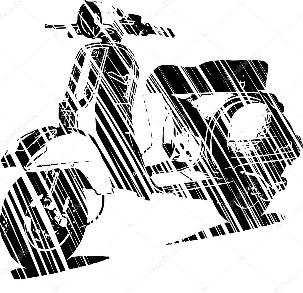 Vector illustration of an Italian scooter