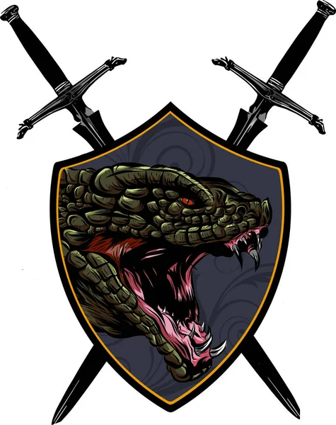 Dragon Vektör Logo Simge Illüstrasyon Maskot — Stok Vektör