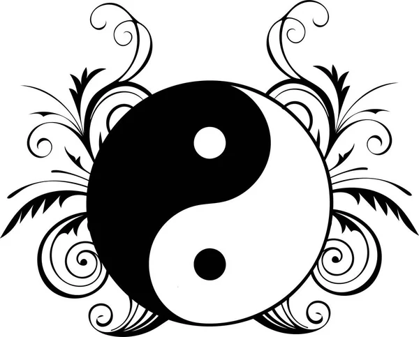 Religión Ying Yang Tao Zen Cultura — Archivo Imágenes Vectoriales