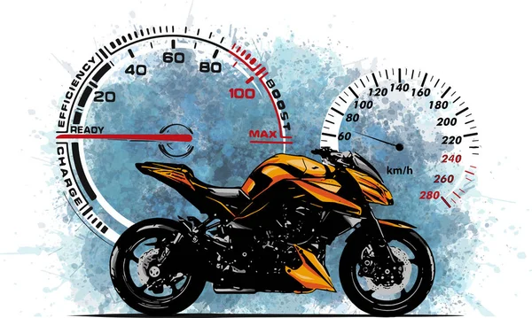 Moto Superbike Esporte Com Strumenst — Fotografia de Stock