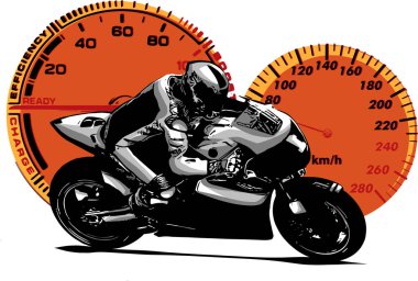 Spor superbike motosiklet strumenst ile