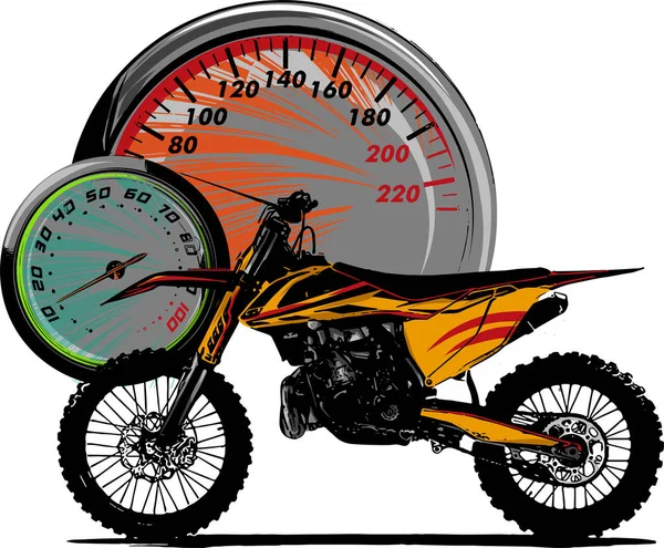 크로스 라이더 Motocross 자전거를 — 스톡 벡터