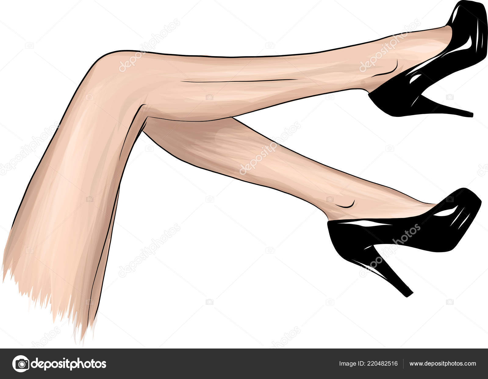 stylish girl with high heels