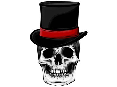 siyah ve beyaz mürekkep elle çizilmiş bir alt çenedeki ile insan kafatası gösterimi