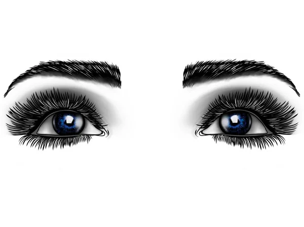 Όμορφες Γυναίκες Μάτια Μακιγιάζ — Φωτογραφία Αρχείου