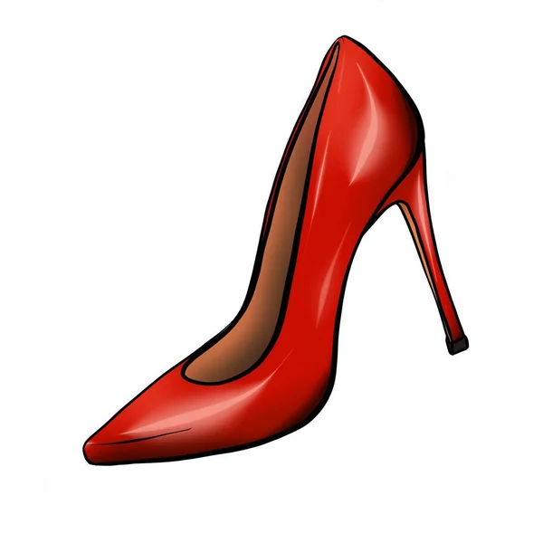 Chaussures Talons Hauts Mode Bas Illustration Pop Art — Photo