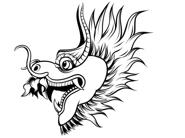 Dragon Chinois Puissance Sagesse Illustration Dessin Animé Volant — Photo