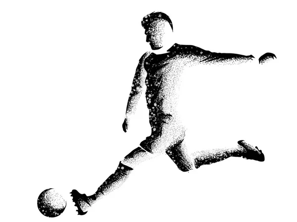 Soccer Player Kicking Ball Illustration — Stock Photo, Image