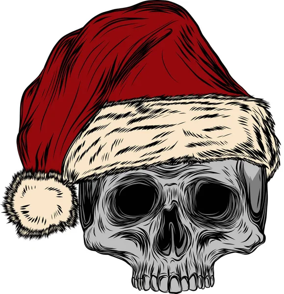 Vecteur Santa Claus Crâne Cartoon — Image vectorielle