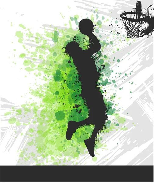 Pittura Digitale Giocatore Basket — Foto Stock