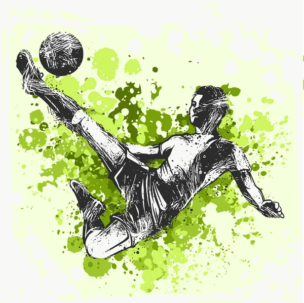 Speler Schoppen Voetbal Illustratie — Stockfoto