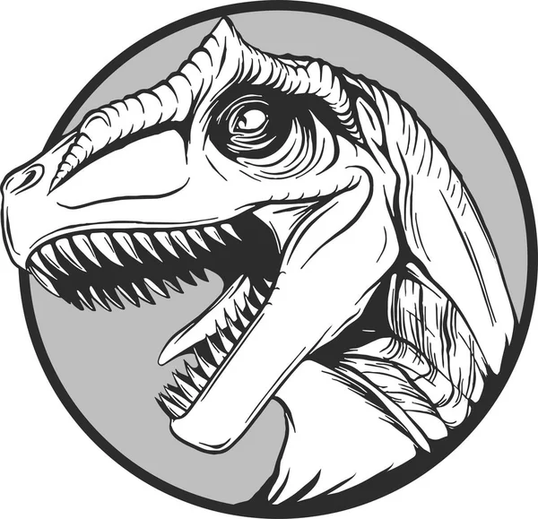 Croquis Dinosaure Illusion Vectorielle — Image vectorielle
