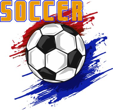 Bir futbol topu silüeti. Noktalar, çizgiler, üçgenler, metin, renk efektleri ve arka plan ayrı katmanlardaki rengi tek bir tıklamayla değiştirilebilir.