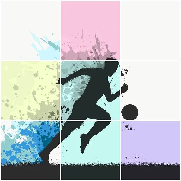 Giocatore Calcio Che Calcia Palla Illustrazione — Foto Stock