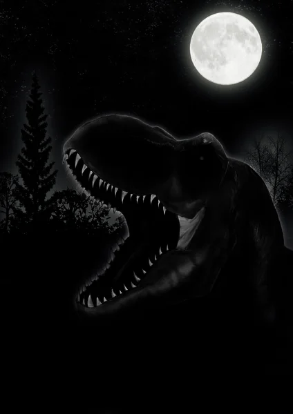 Esboço Dinossauro Ilusão — Fotografia de Stock
