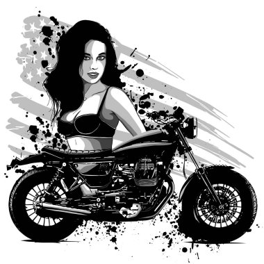 Download Biker Girl Free Vector Eps Cdr Ai Svg Vector Illustration Graphic Art