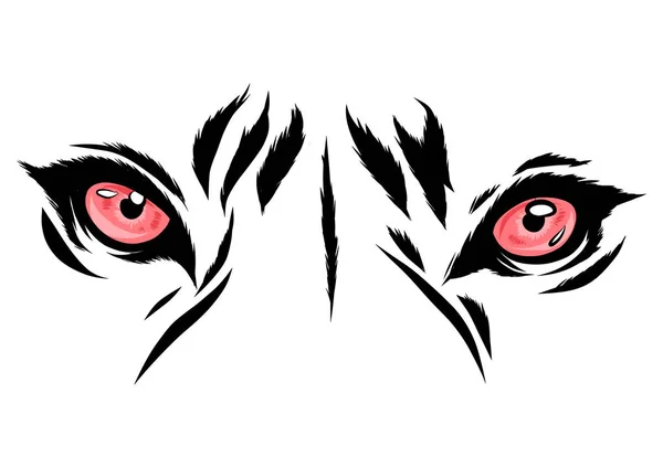 Vektor Tiger Eyes Maskot Grafis - Stok Vektor