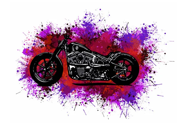 Ілюстрація Акварельний Барвистий Мотоцикл Подрібнювач — стокове фото