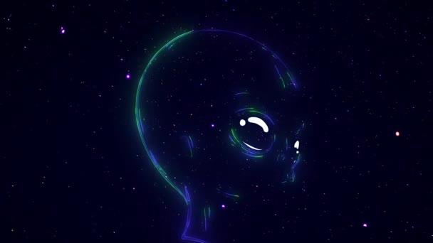 Alienígena Espaço Criado Com Luz — Vídeo de Stock
