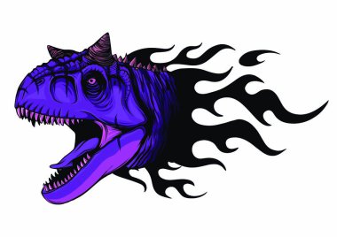 yangında alevler ile Dragon başkanı