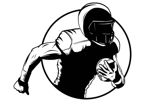 American football player. Super bowl sport theme vector illustration.