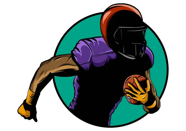 American football player. Super bowl sport theme vector illustration.