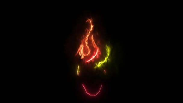 一个火热的头骨动画 — 图库视频影像