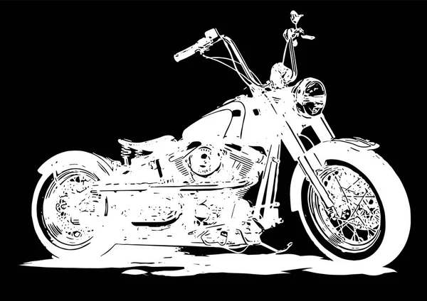 Vektorová ilustrace ročník vrtulníku motocyklový plakát s pekím — Stockový vektor