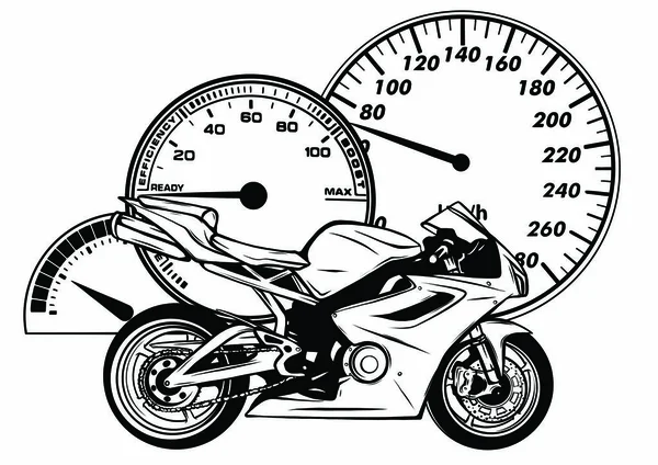 A Motocykl závodník sportovní vektor ilustrační design — Stockový vektor