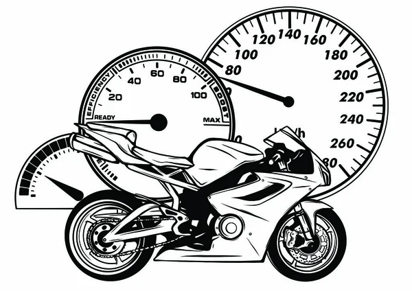 Векторная иллюстрация мотоцикла — стоковый вектор