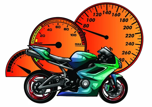 En Motorcykel racer sport vektor illustration design — Stock vektor