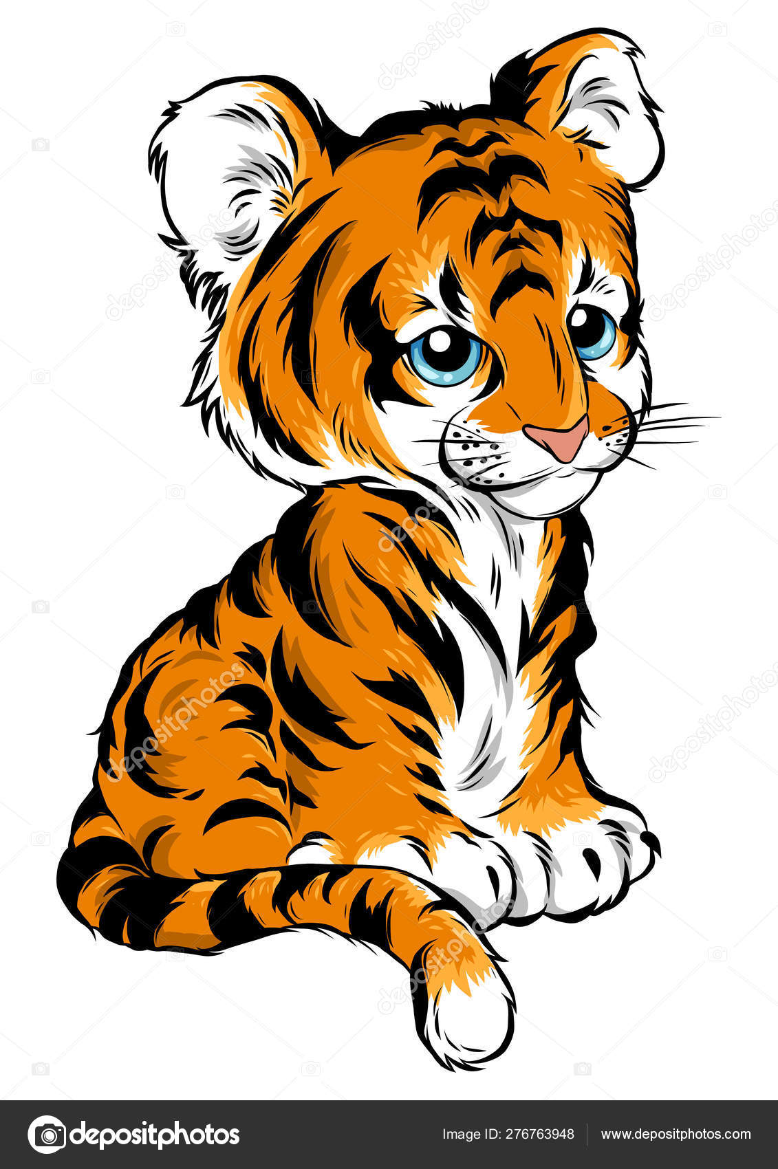 Vector Illustration Of Cute Baby Tiger Lies Vector Image By C Deanzangir Gmail Com Vector Stock Vector Illustration Of Cute Baby Tiger Lies Vector Image By C Deanzangir Gmail Com Vector Stock