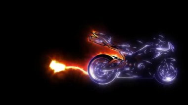 Yanan motosiklet Ride lazer animasyon ışığı