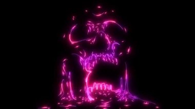 Anatomik Kafatası Sanatı video lazer animasyonu